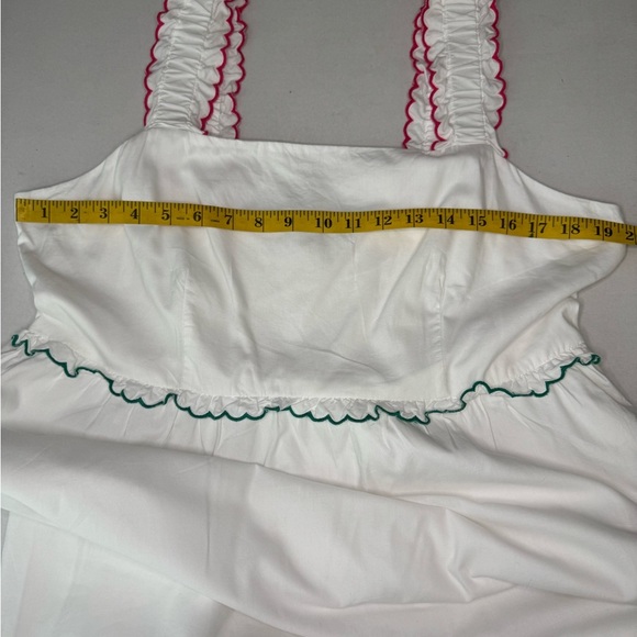 Loft RAINBOW RUFFLE STRAPPY TIERED MAXI DRESS Large #142 - Picture 12 of 13